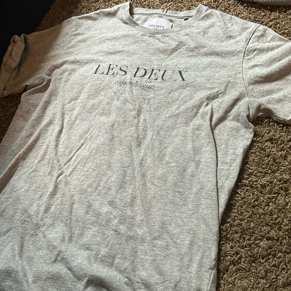 Les Deux Copenhague Men’s Gray Tee Size Large - Picture 1 of 8